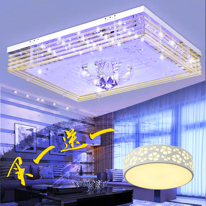 查看淘宝led吸顶灯水晶灯饰长方形客厅灯具卧室餐厅大厅大气欧式现代