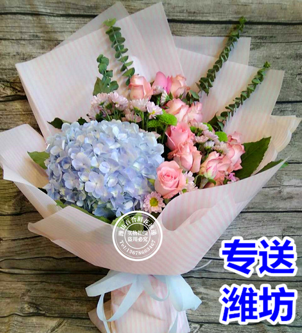 潍坊同城鲜花 潍坊鲜花店 生日七夕情人节 山东鲜花礼盒专车速递