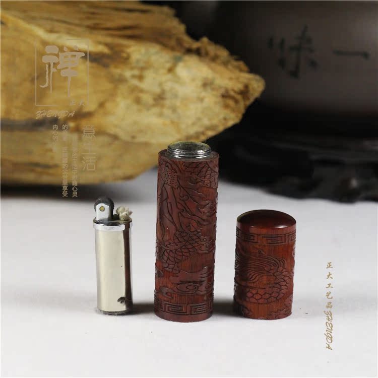 创意精品木质煤油 木雕打火机紫檀自制 礼品高