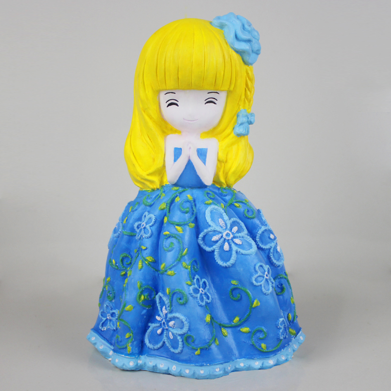 高24cmx16cm蔷薇女孩公主石膏模具乳胶 新款 石膏像模型卡通24406