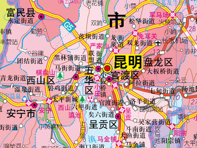 云南省地图挂图 1.10.8米 双面覆亮膜 整张挂绳地图