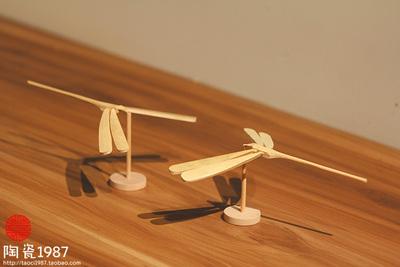 zakka纯手工制作平衡竹蜻蜓 创意家居小工艺品摆件 传统玩具