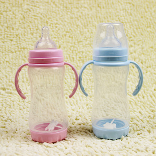 奶瓶 专柜母婴用品 奶瓶240ml宽口径 婴儿健康透气奶瓶 带手柄