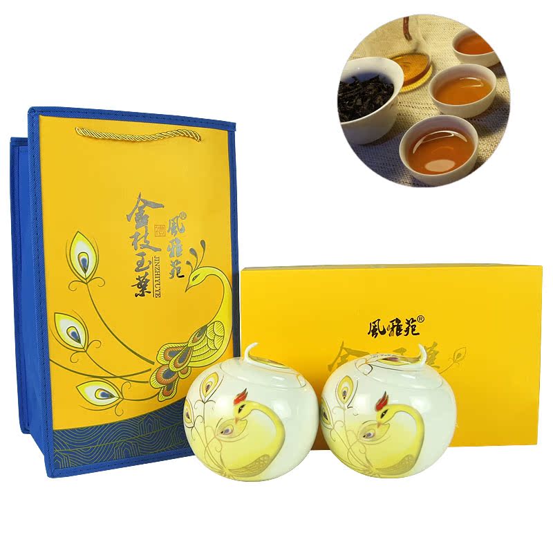 风雅苑金枝玉叶双罐G7清香铁罗汉茶叶礼盒160g 武夷岩茶 年货礼品