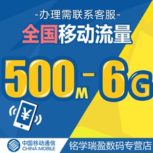 6GB国内通用流量手机上网加油包234g半年包 全国移动流量充值500M
