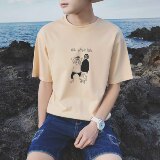 【2件装】2017夏季男士短袖t恤韩版日系潮流半袖男装个性大码衣服