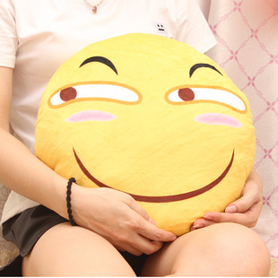 滑稽抱枕2016创意动漫周边贴吧内涵微笑脸表情包靠枕恶搞毛绒公仔