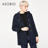 ASOBIO 秋冬男装 中长款男式毛呢大衣外套 3642435344