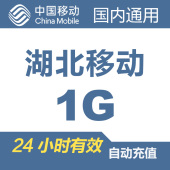 湖北移动国内流量充值1G自动充值24小时有效