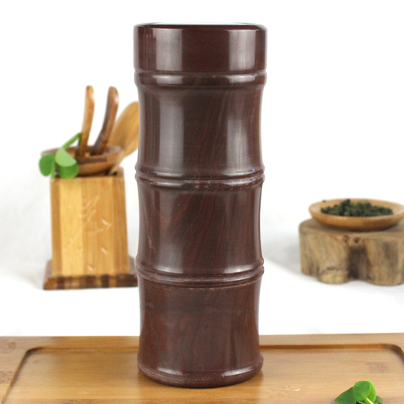 木鱼石杯子正品茶具无蜡非紫砂杯天然养生保健茶杯 优质弱碱水杯