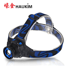 包邮 HAUKIM壕金内置电池医用采耳工具灯可旋转变焦强光头灯