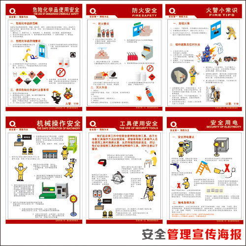 企业安全生产月管理挂图安全生产标语牌安全生产宣传挂图海报aq