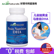 DHA促进大脑发育 AvailNaturals海藻油大脑DHA软胶囊马泰克life