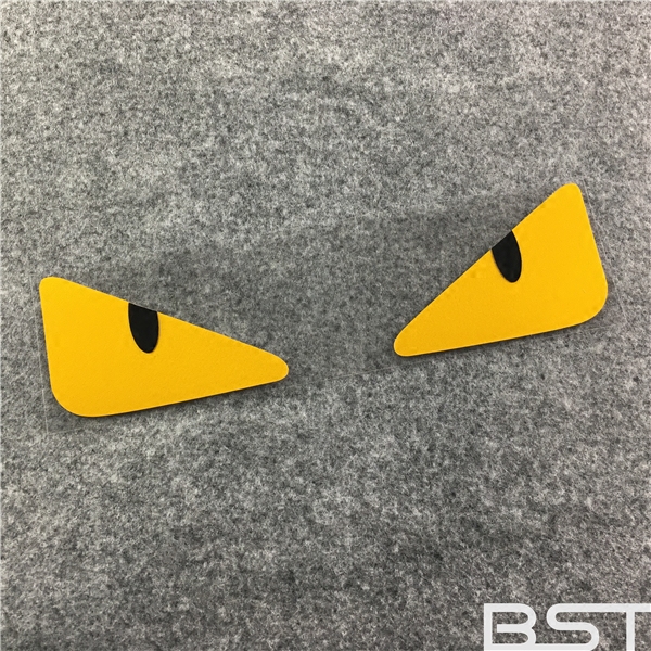 潮车贴汽车装饰潮牌jdm贴纸 反光车贴 小恶魔眼睛 黄眼反光车贴