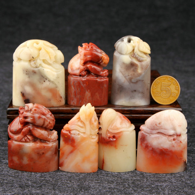 寿山石印章芙蓉冻石钮头章印石章料金石篆刻批发姓名书画印章