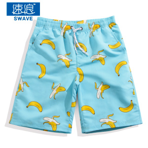 海边印花沙滩裤