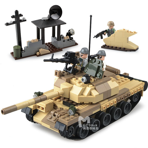 热销坦克模型 积木坦克池P鸵嬷嵌童玩具礼物6_易购客 8岁 GUDI古迪武装 突袭军事拼装_易购街