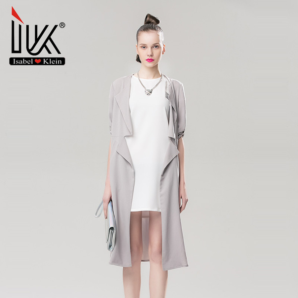 正品女风衣 IK风衣女春秋2015新款 薄款 外套女