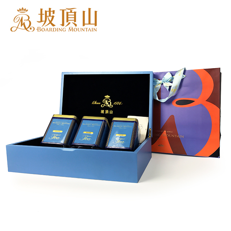 【促销】坡顶山茶叶印度阿萨姆红茶茶礼盒礼品木盒装茶叶360g