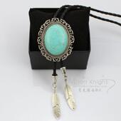 可私人定做 泰银时光宝石领结 美国西部绿松石款bolo tie 领带潮