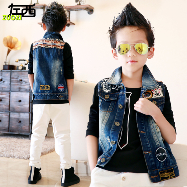 正品<em>童装马甲</em>背心 左西<em>童装</em> 外套<em>儿童牛仔马甲</em>