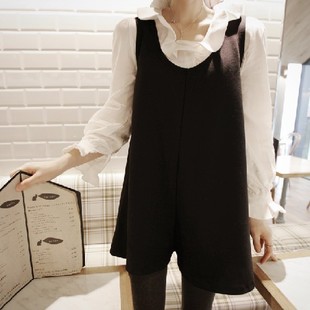 韩国代购2014新款partysu黑色娃娃裙<em>孕妇裙</em>宽