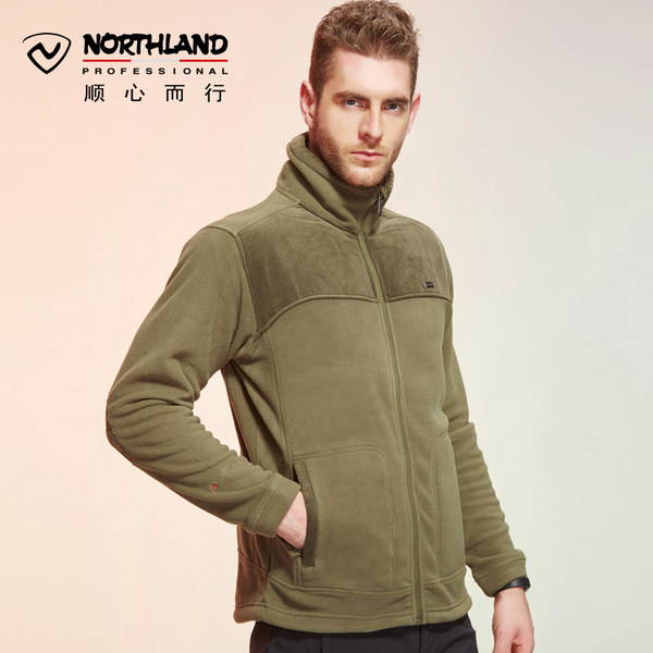 诺诗兰NORTHLAND秋冬抓绒衣男开衫加厚保暖防风外套GF045705