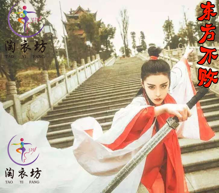 影视古装唐风汉服武侠女侠古装影楼沙漠侠女写真服舞台演出服棉麻