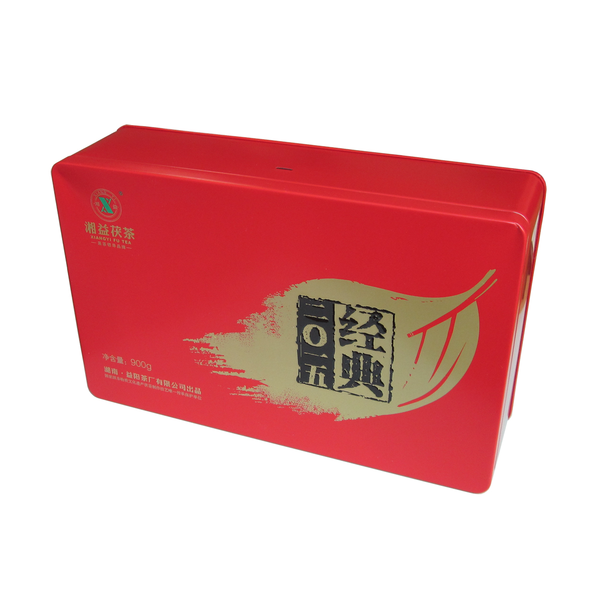 湖南黑茶 湘益900克经典2015茯茶 金花茯砖 益阳茶厂