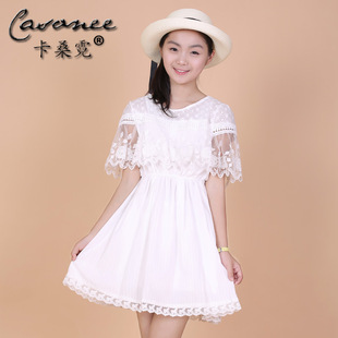 卡桑霓<em>少女连衣裙</em>夏装2015新款短袖韩版小清