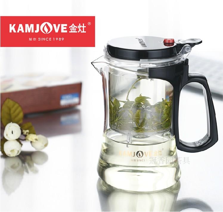 金灶TP750茶具飘逸杯泡茶壶耐高温花茶壶 玻璃茶具水杯带盖 可拆