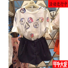 628 女式印花针织衫 2015秋装 上衣MF3KW085 新款 曼娅奴专柜正品