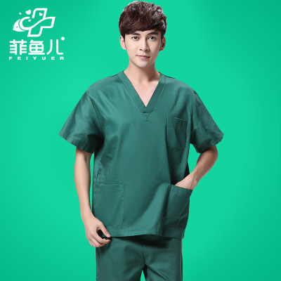 抗菌纯棉短袖男式医用洗手衣手术室隔离衣护士服分体套装南丁格尔