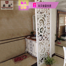雕花板隔断通花密度板镂空花格客厅电视背景墙玄关屏风pvc波浪
