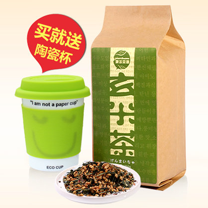 啤尔茶姆【买1送杯买2送1】原装出口日韩玄米茶 袋泡茶250克包邮