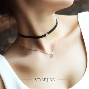 静风格双层项圈颈链