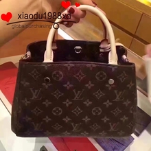 女士单肩包蒙田包 老花斜挎包手提包M41055 17新款 LV路易威登