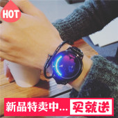 韩版创意简约个性智能LED夜光触摸屏手表炫酷男女学生星空情侣表