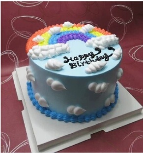 贵阳生日蛋糕彩虹特价创意新品速递全国市区同城杭州深圳大连包邮