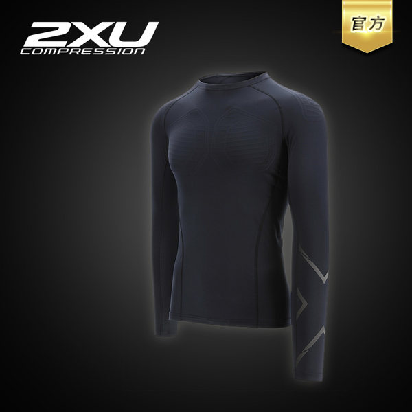 2XU MCS男运动压缩长袖紧身衣跑步健身排汗速干运动衣 MA4221a