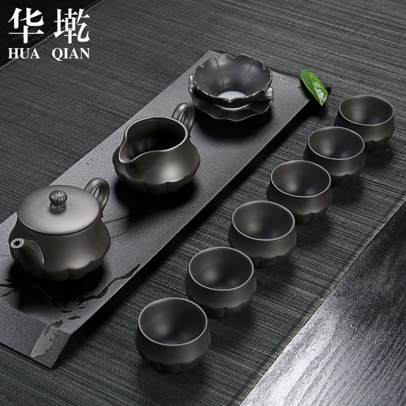 华墘茶具 宜兴紫砂功夫茶具套装半手工壶原矿整套茶杯海茶杯特价
