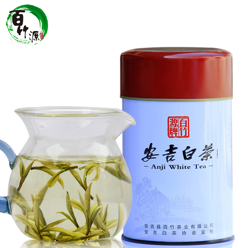 安吉白茶2016新茶上市 百竹源明前精品头采茶50克/罐装珍稀白茶叶
