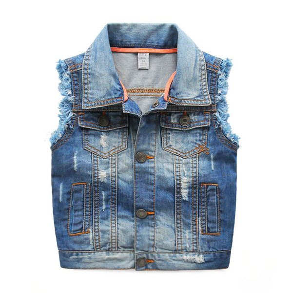 热销童装<em>马甲</em>背心 <em>儿童牛仔马甲</em> 韩版 秋装 童装