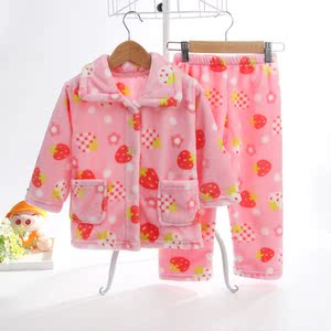 冬季儿童法兰绒睡衣