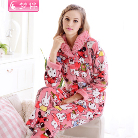 正品[<em>秋鹿</em>珊瑚绒女]<em>秋鹿睡衣女长袖纯棉</em>评测 图