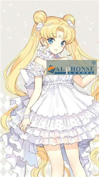 妙灵动漫 美少女战士 月野兔/水兵月同人婚纱cos服装定制