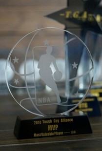 NBAMVP总冠军奖杯篮球水晶 制作奖牌比赛纪