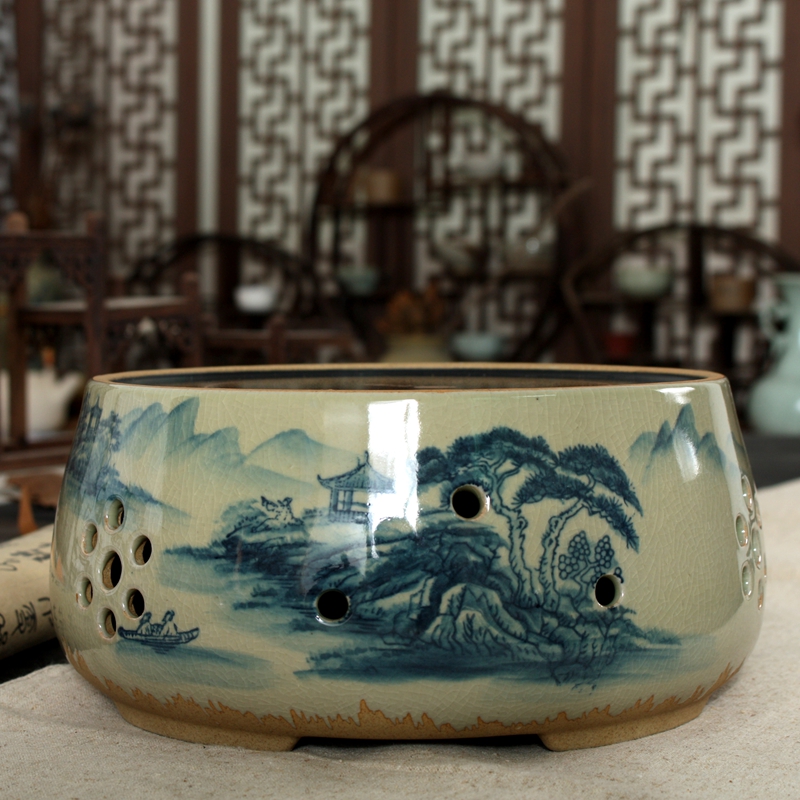 功夫茶炉电茶具 潮汕功夫茶煮茶炉 手工手绘作品古陶电陶炉大功率