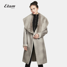 艾格 Etam冬季中长款时尚 毛领大衣女16013419161图片