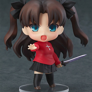 手办gsc zero远坂凛409q版粘土手办 fate 国产祖国版动漫可动换脸人偶